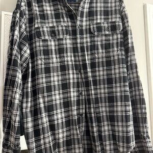Faded Glory Monochrome Plaid Shirt